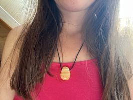 Collier pierre jaune