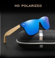 Handgefertigte Unisex-Sonnenbrille aus Bambusholz.