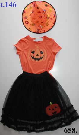 Costume HEXE / CITROUILLE / KÜRBIS Halloween   t. 146