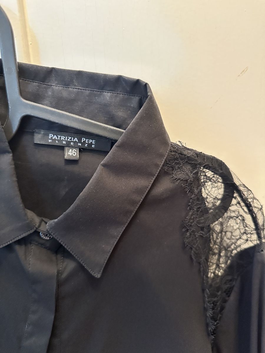Patrizia Pepe Blusen: Patrizia Pepe Bluse Schwarz mit Spitze – Gebraucht aus Zürich von acquadel 4
