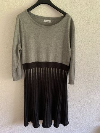 Strickkleid Calvin Klein grau schwarz Grösse L