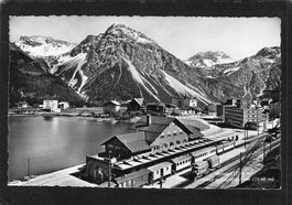 Arosa GR , Bahnhof , Zug , gel. 1945
