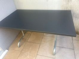 neuer Schaffner Metalltisch Säntis 140x80 cm anthrazit