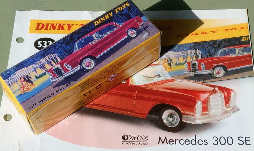 Dinky Toys 533 - Mercedes 300 SE Rouge - 1/43 - Occasion (écailles, Traces)