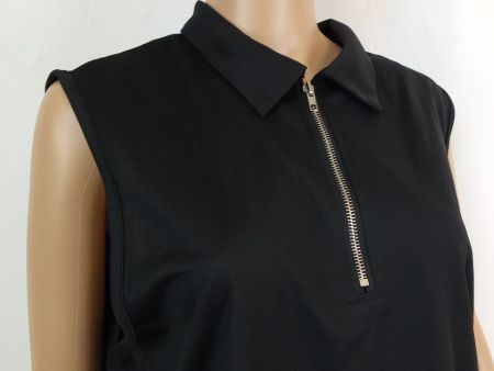 Schwarze ärmellose Bluse in Gr. L