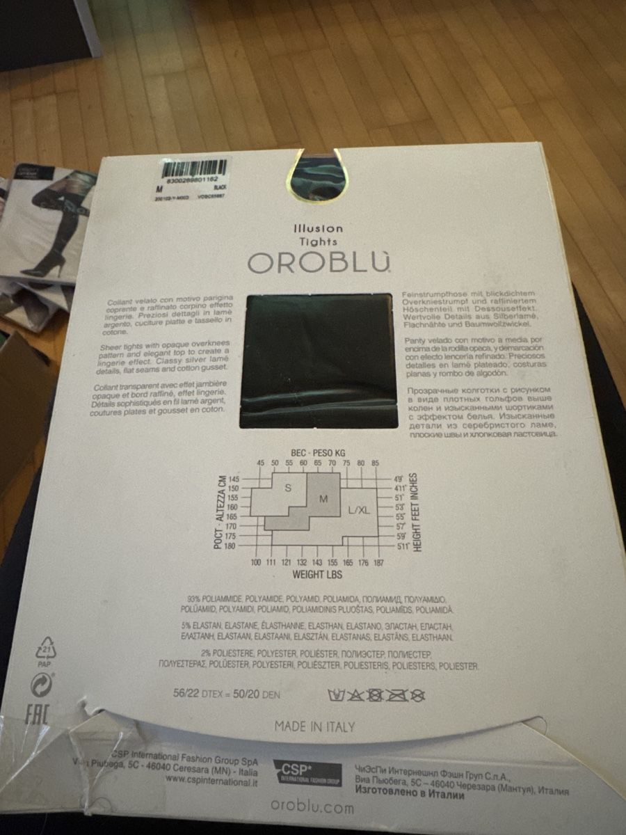 Calze & Collant: OROBLU Illusion Tights Gr. M Schwarz Neu – Nuovo e nell'imballaggio originale da Seuzach venduto da CarmelinaFerraris 5
