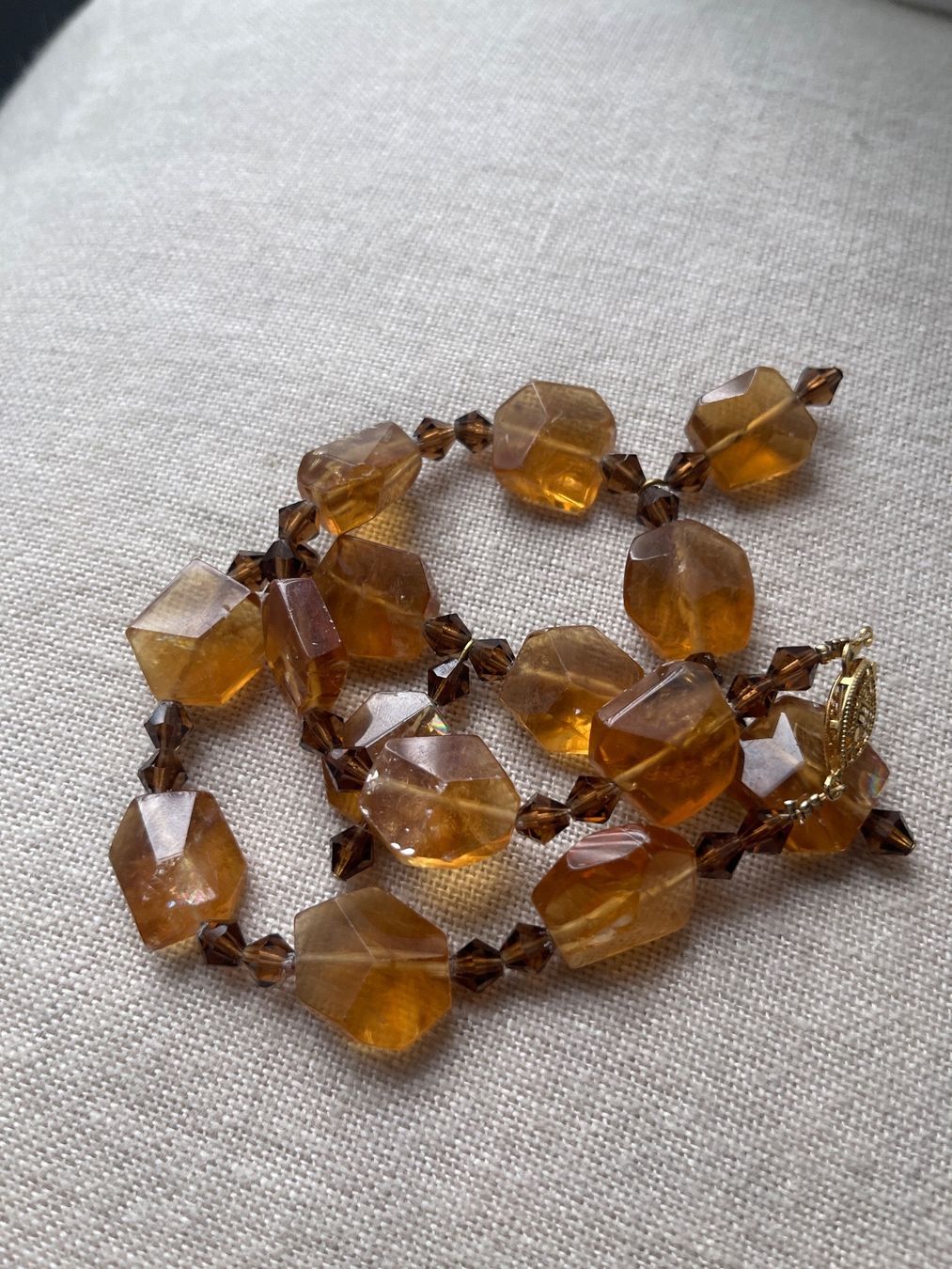 Catenine: Halbedelsteine Collier Halskette braun – Nuovo (secondo la descrizione) da Brütten venduto da Rod816 3