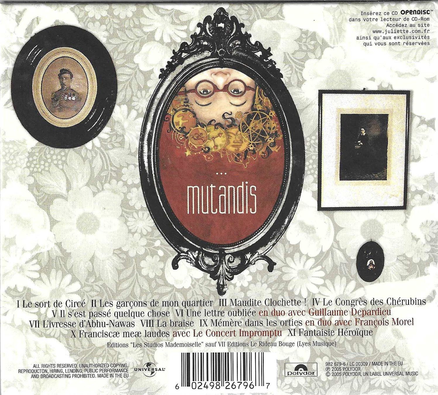 CD: Juliette CD livre - Mutatis... – Usato da Savagnier venduto da Ne2065 1
