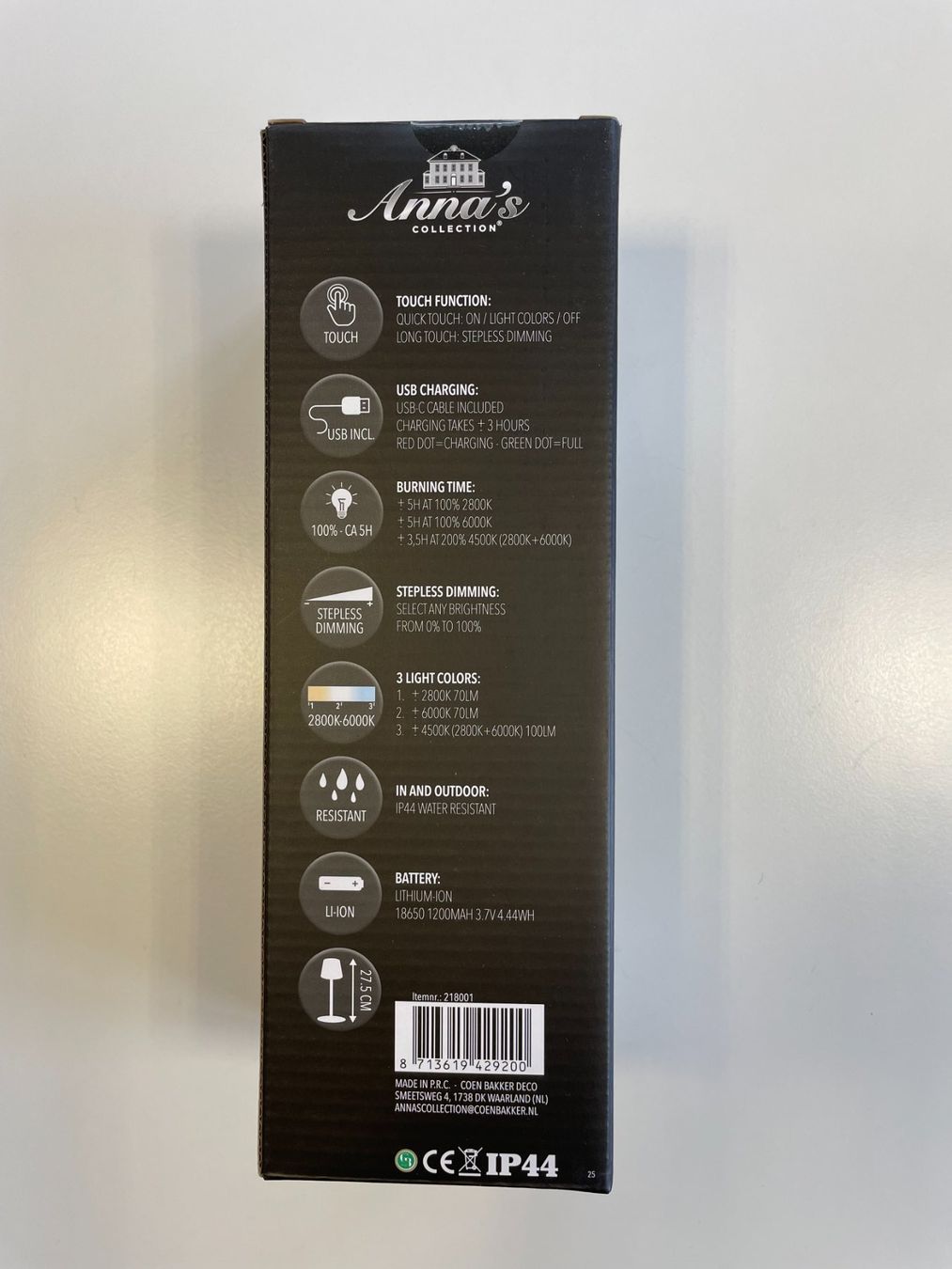 Lampade: Anna's Collection LED Tischlampe Akku Touch IP44 – Nuovo e nell'imballaggio originale da Zug venduto da Cry71 3