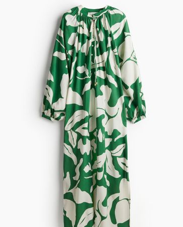 Sommerkleid grün gemustert, luftig Gr. 36/S neuwertig