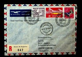 SUISSE VOL SWISSAIR ZÜRICH-SÜDAFRIKA  1957. SLH 15.00 /T525