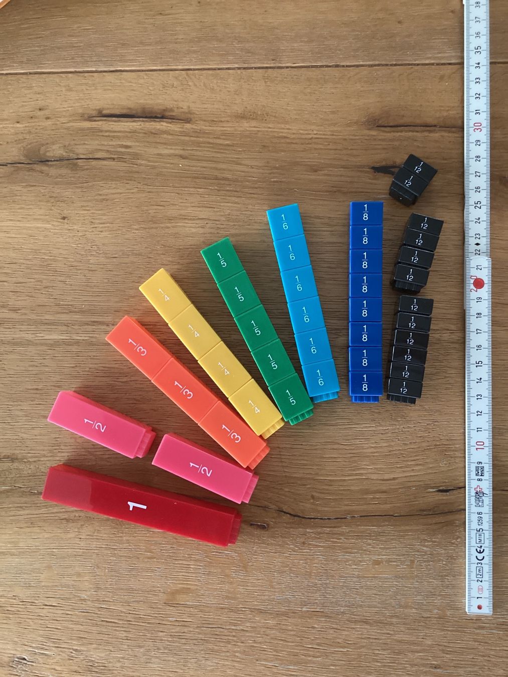Giochi: Brüche-Stäbe Set - mathematische Lernspiel – Usato da Zug venduto da Chikimiki