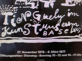 Jean Tinguely Plakat Basel 1976-1977 Originaldruck Offset