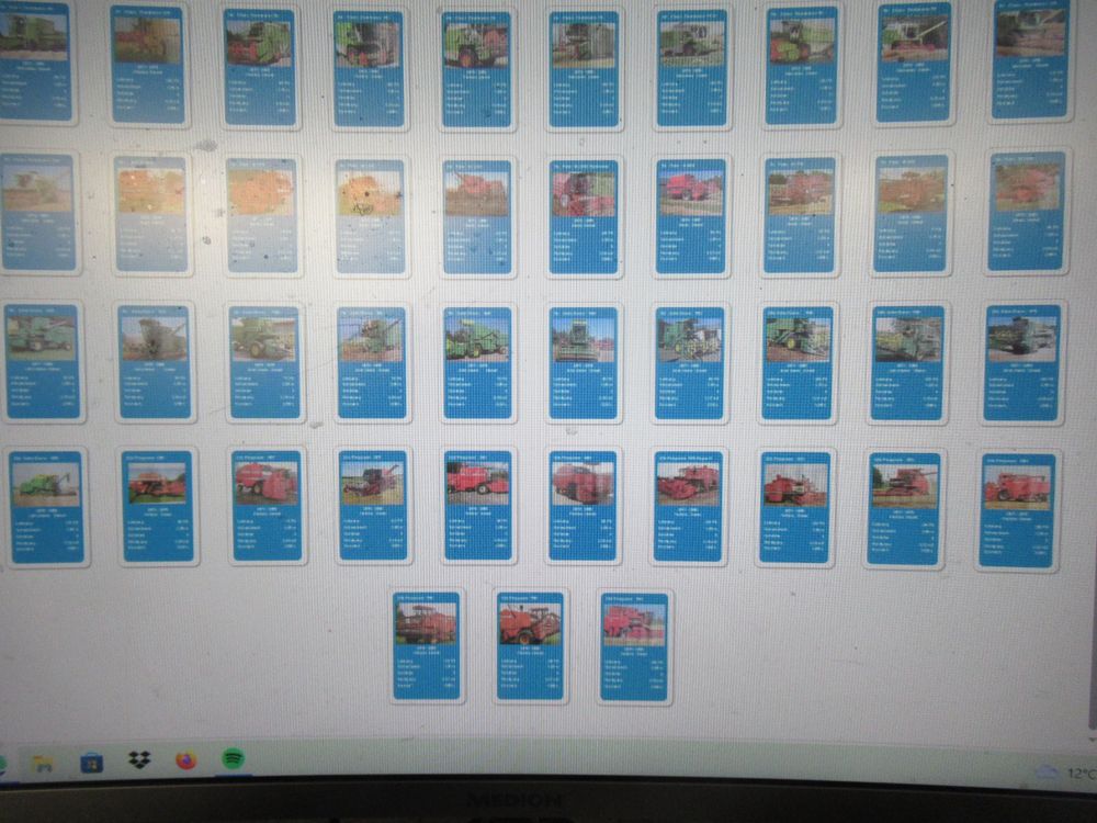 Mähdrescher 1979 Gesamtprogramm Quartett 52 Karten | Kaufen auf Ricardo