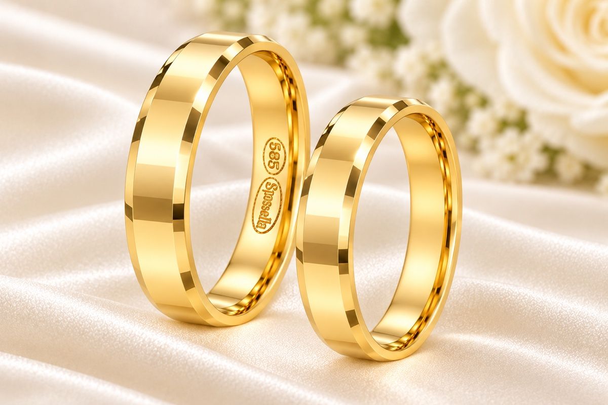 Anelli: 585/14 Karat Gold Eheringe NEU – Nuovo e nell'imballaggio originale da Murg venduto da MTGold