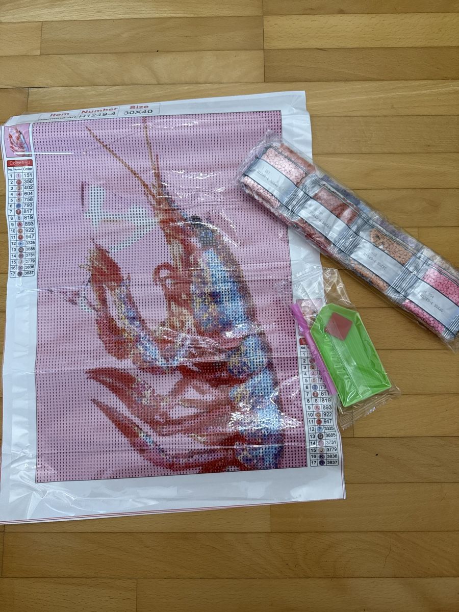 Bastelsets: Diamondpainting Garnele – Neu und originalverpackt aus Winkel von _OachKatzerl_