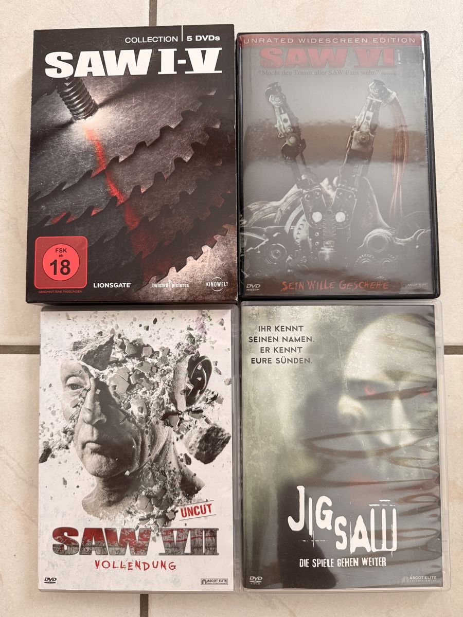 Tutti i DVDs: DVDs Saw 1-8 – Usato da Glattfelden venduto da ilamas