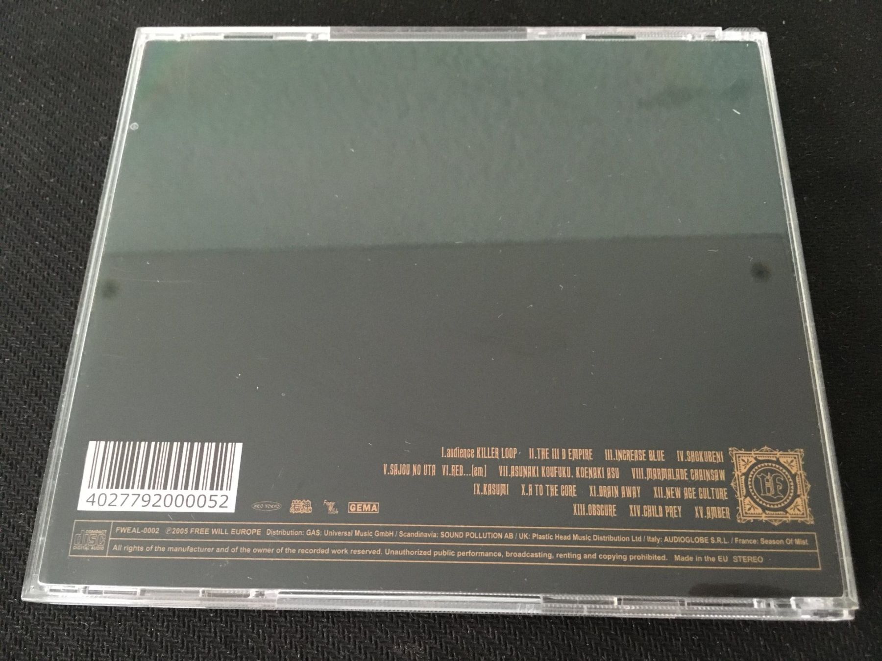 CD: Dir en grey - Vulgar -CD- – Usato da St.Gallen venduto da MedienJoe 2