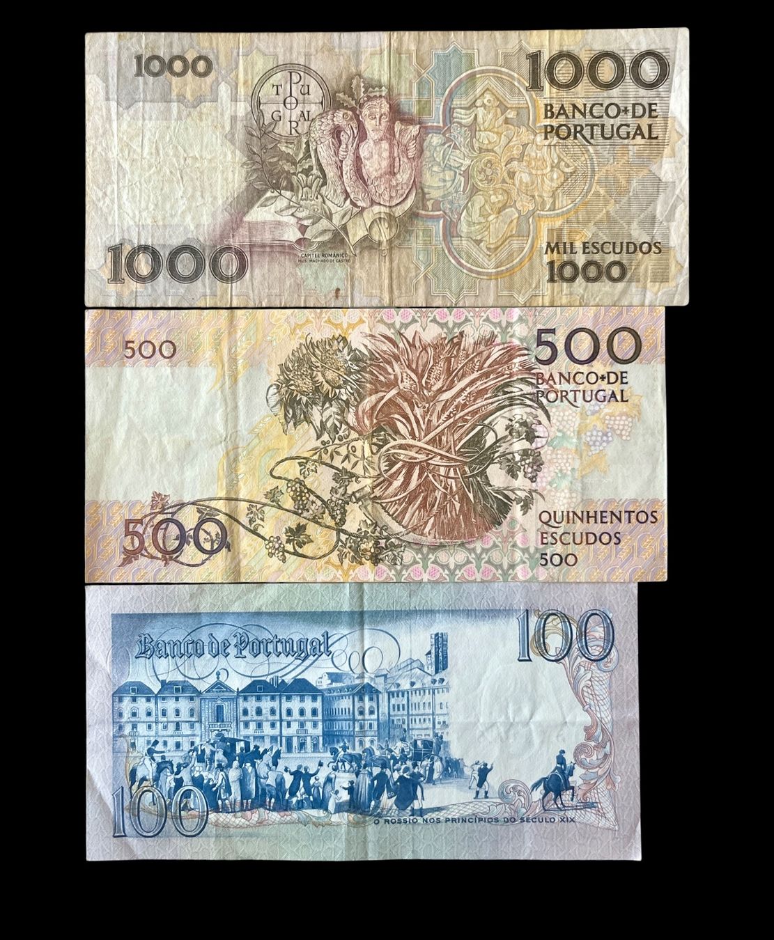 Banconote: Portugal 3 Banknoten – Usato da Winterthur venduto da Numismatica-Vitu 1
