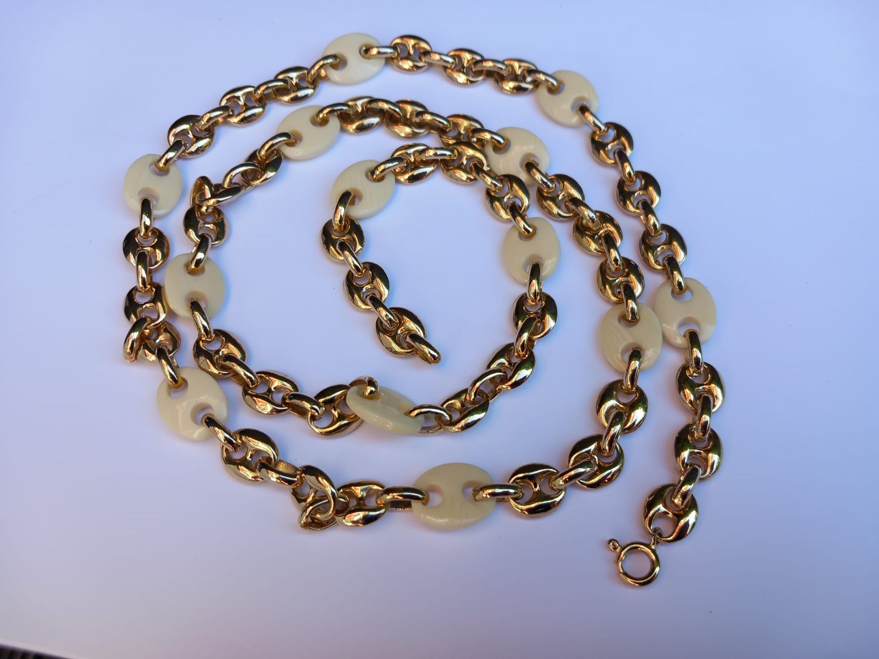 Catenine: Neue Vintage Kette mit Kunststoff Elemente – Nuovo (secondo la descrizione) da Winterthur venduto da Jopf1 1