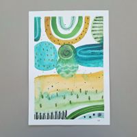 Aquarell Original Abstrakt - A4