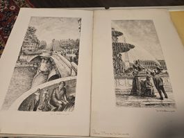 2x Paris Litho Aimé Dallemagne