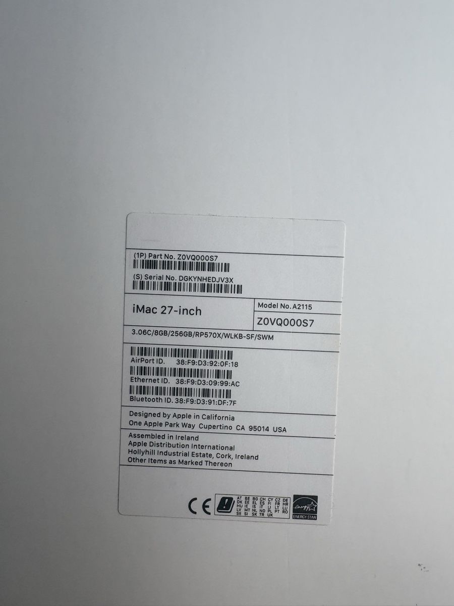 Apple PC: 2019 Apple iMac 27" Retina 5K Display – Nuovo (secondo la descrizione) da Ittigen venduto da jimmy_ 7