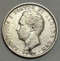 500 Réis - Rei Luis I - Portugal - 1888 (Silber .916)