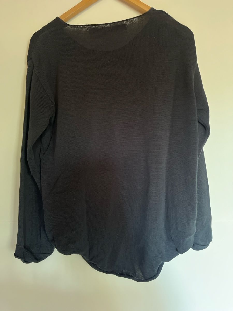 Rundholz Pullover & Sweatshirts: Rundholz Pullover Langarm M Strick Leinen-Baumwolle d.blau – Gebraucht aus Rüegsbach von Taenki 3