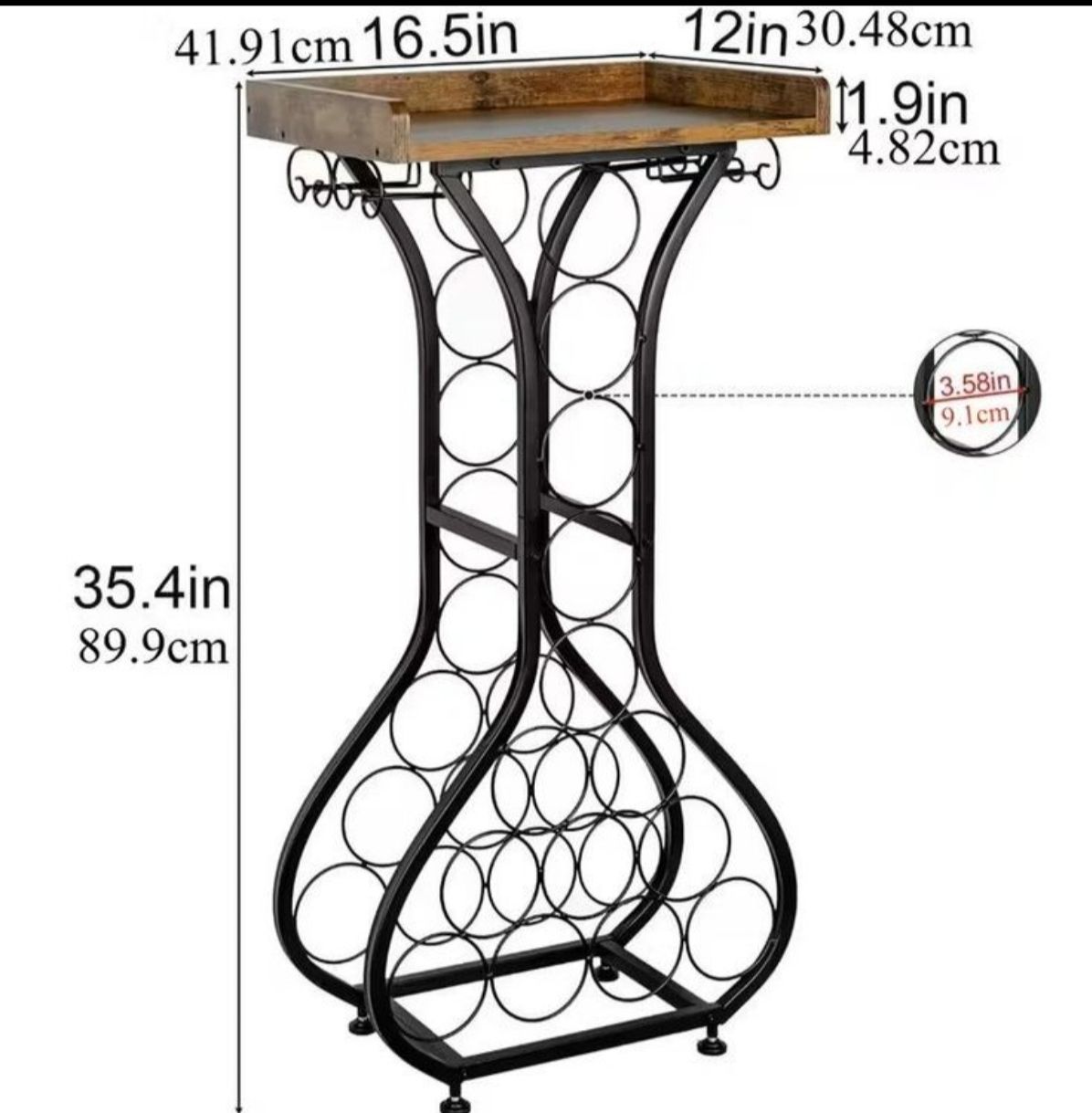 Scaffali: 14-Flaschen Weinregal Mini Bar Tisch – Nuovo e nell'imballaggio originale da Hohenrain venduto da cars77 3