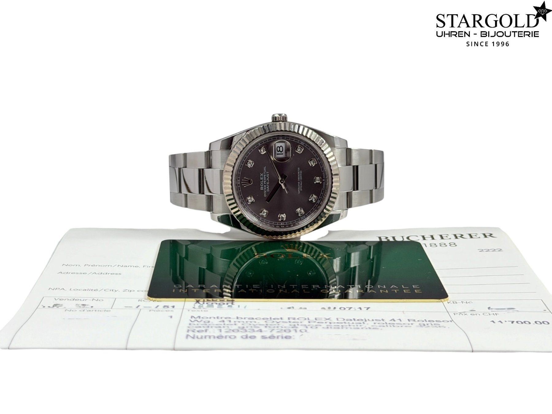 Rolex Orologi: Rolex Datejust 41 mit Diamanten - 126334 – Usato da Zürich venduto da Stargold-Uhren 8