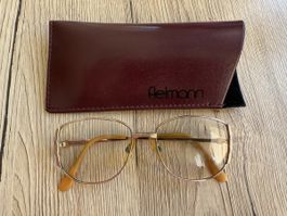 Vintage Damenbrille goldfarben mit Fielmann-Etui  