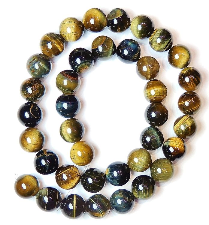 Necklace Pearl 6mm & 14mm Natürlich Grüne Tigerauge Edelstein Runde Perlen 6-14 Mm Runde Edelsteine