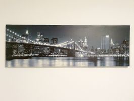 New York Skyline Bild, Leinwand, Top Zustand!