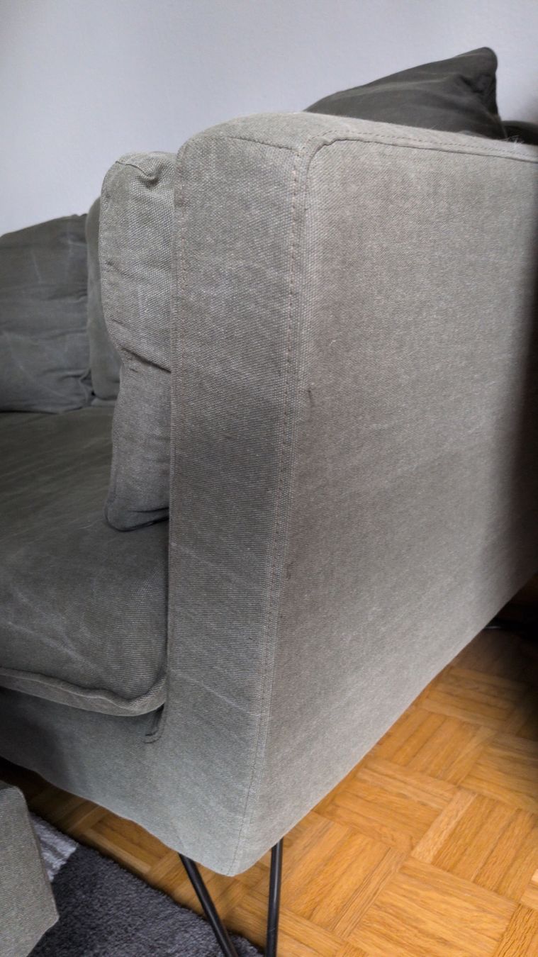 Divani: Sofa Olivgrün mit Hocker – Usato da Aesch BL venduto da Justmotos 5