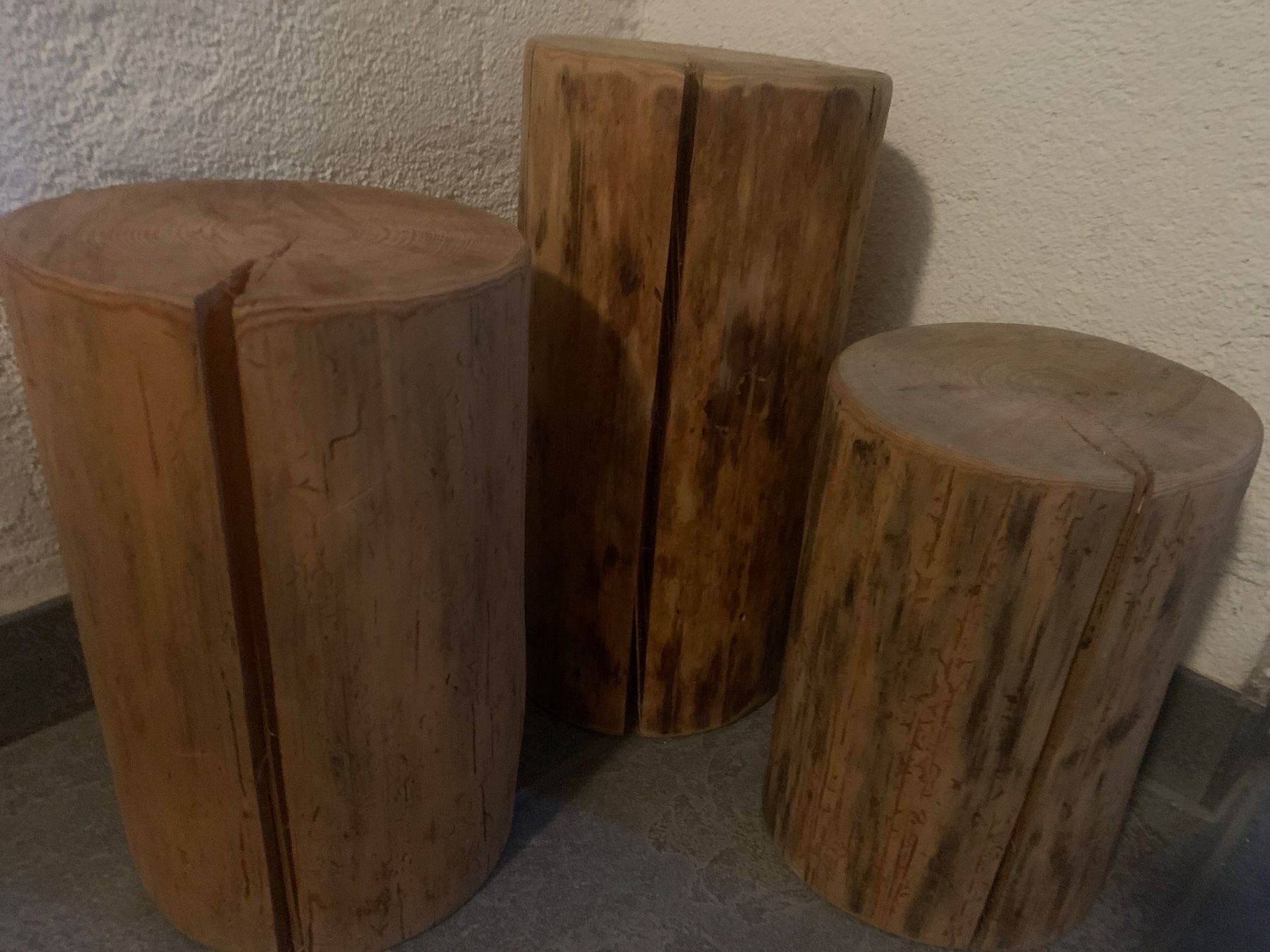 Holzartikel: 3 stück Holz säule Shabby – Gebraucht aus Obergösgen von Torrente