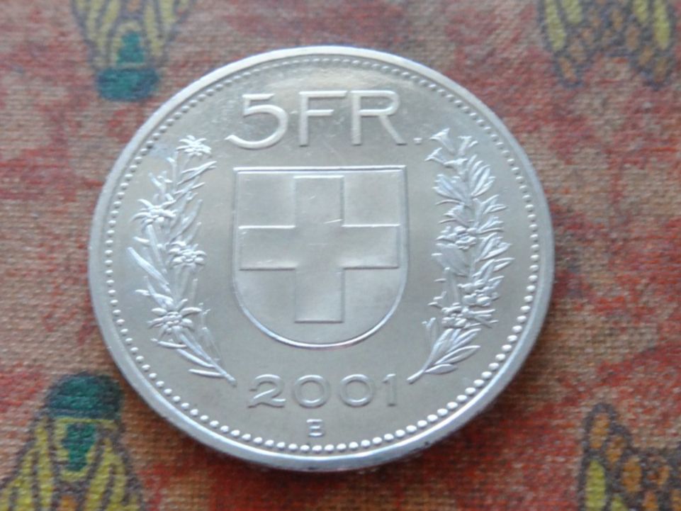 Tutti le monete: 5 Fr. 2001 – Usato da Romanel-sur-Lausanne venduto da Swift13