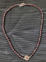 Granat Halskette, Vintage, Silber perfekte Geschenkidee