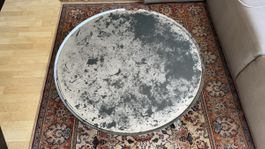 Round Metal Coffee Table — Industrial Vintage Design