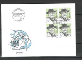CH FDC VIERERBLOCK 1990