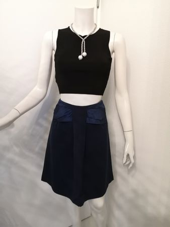 🤩POIS ROCK MIT SATIN-MASCHE DUNKELBLAU NEU