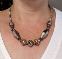 Collier laiton & nacre Maroc