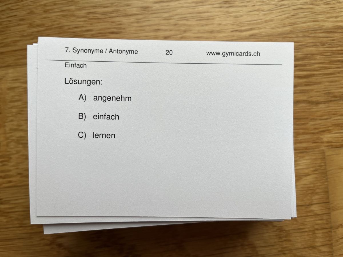 Libri: Gymicards Deutsch 6. Klasse – Usato da Zürich venduto da yeti044 9