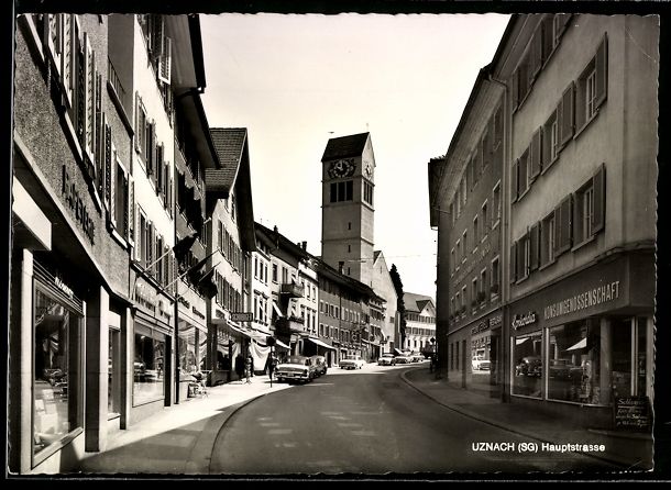 Cartoline postali: AK Uznach /SG, Hauptstrasse – Usato da Berlin venduto da bartko-reher