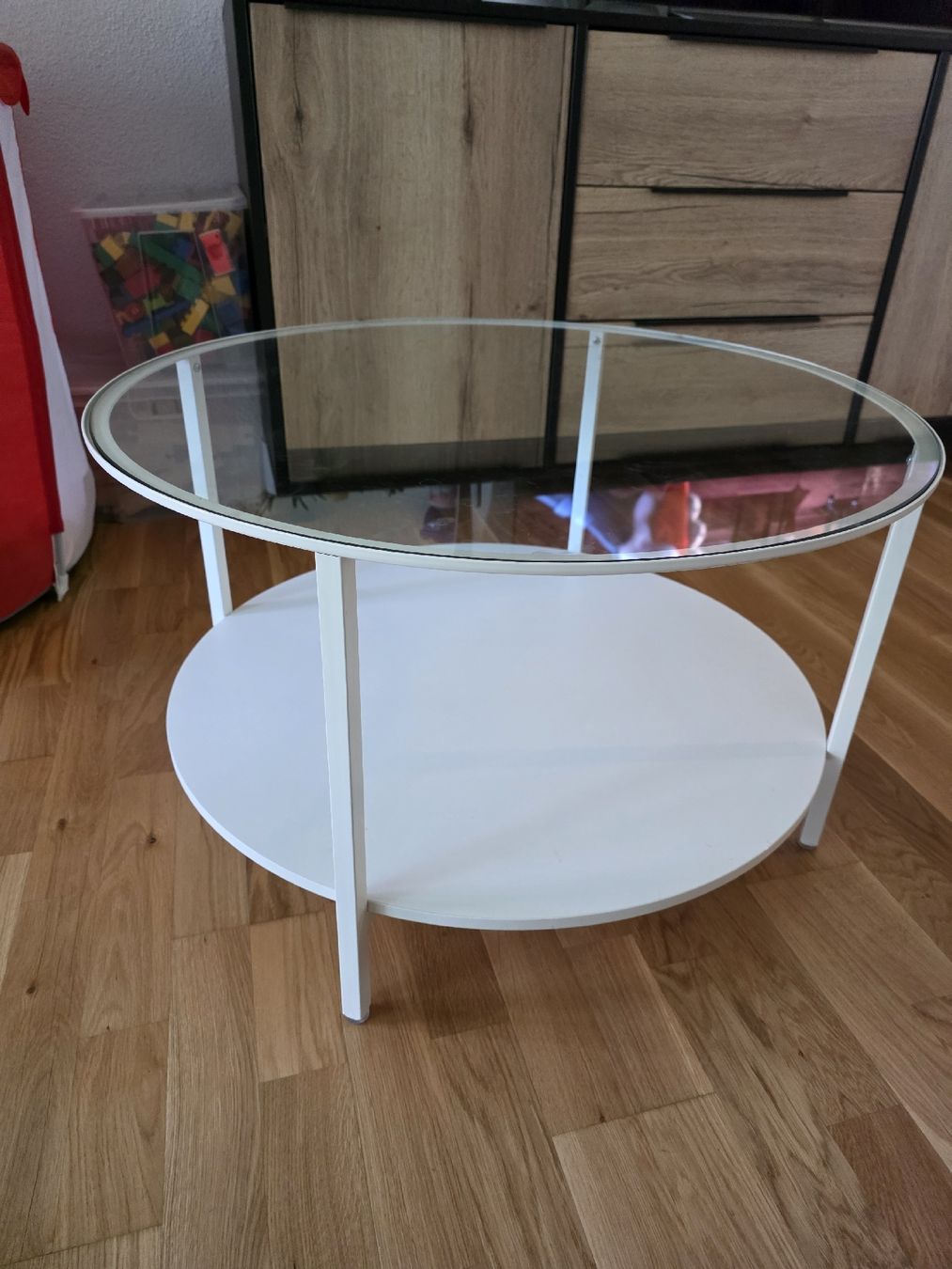 Ikea Tables: Couchtisch rund Glas/Weiss 75cm – D'occasion à Herisau par Warehouse97