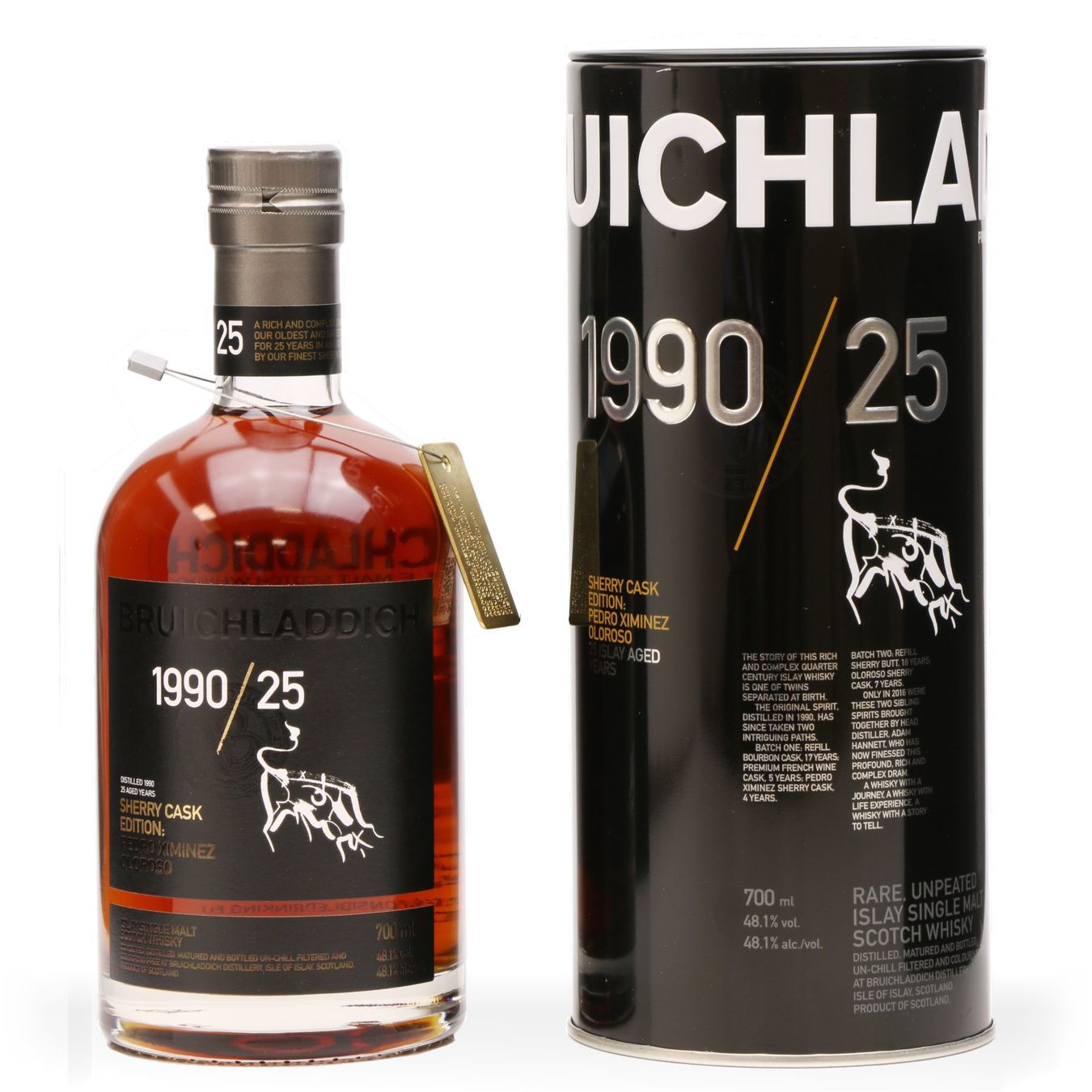 Bruichladdich Spirituosen: Bruichladdich 1990 25Y Sherry Cask Edition 48.1% – Neu (gemäss Beschreibung) aus Wohlen AG von MAXMALT