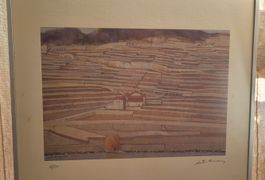 M.Tenthorey, Litho signée et numérotée, vignes, Lavaux