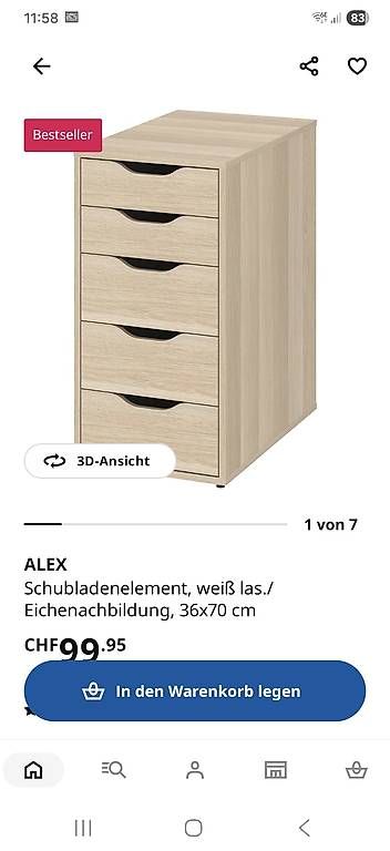 Cassettiere: IKEA Alex Schubladencontainer – Usato da Zuerich venduto da Manu_bu 4