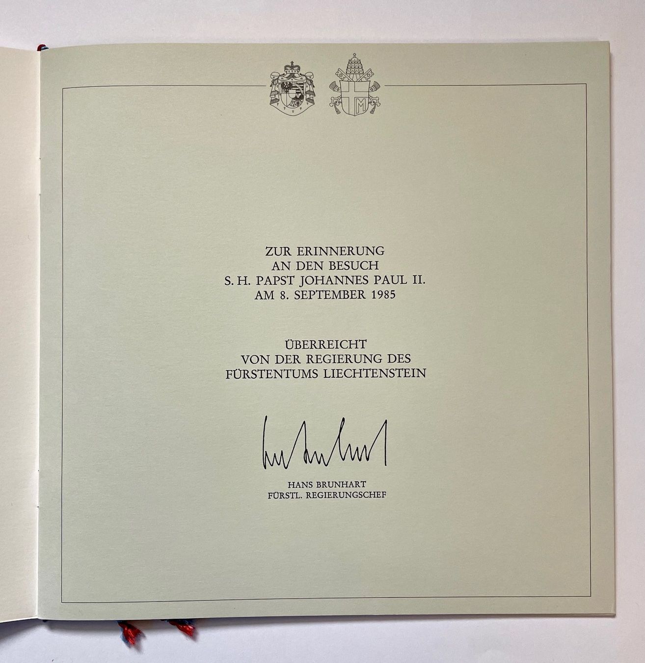 Alle Briefmarken: Papstbesuch 1985 Briefmarken-Booklet – Gebraucht aus Ruggell von expoli 1