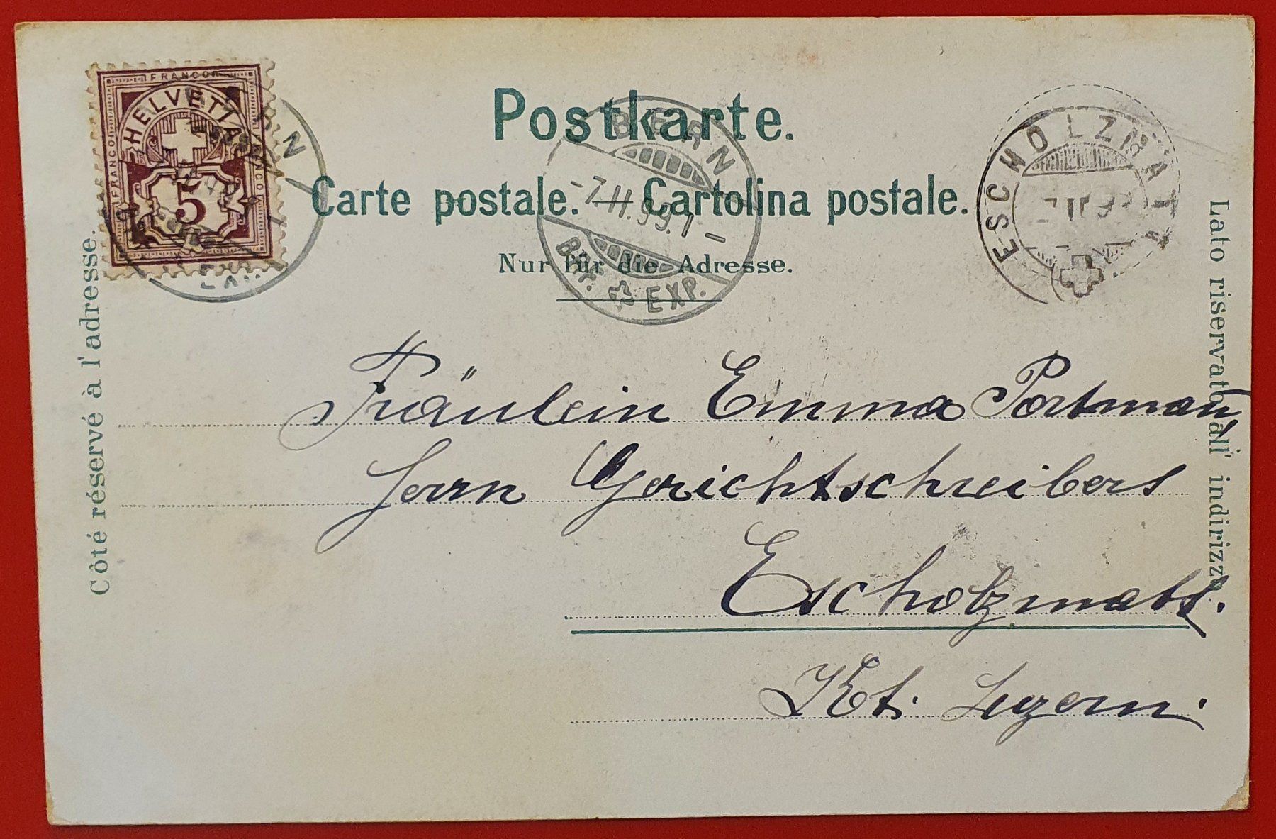 Cartoline postali: Gruss aus Bern 1899 – Usato da Kreuzlingen venduto da Rschweiz1 1